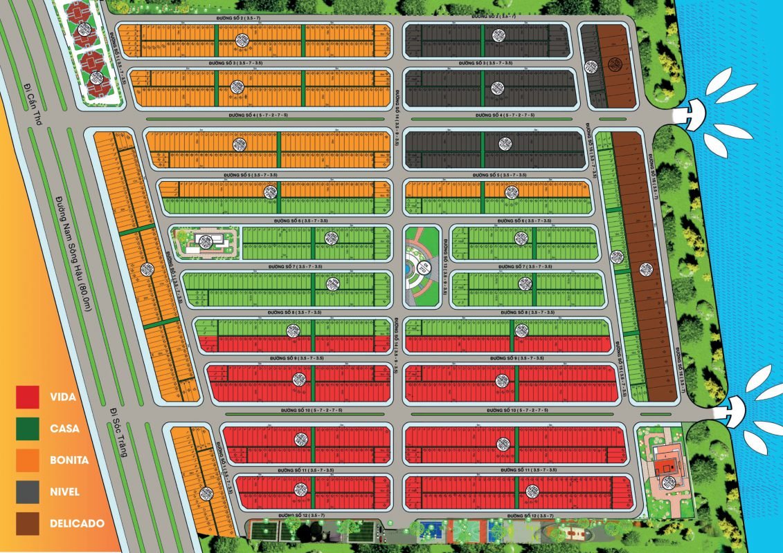 Vị trí Khu dân cư Vạn Phát Sông Hậu
