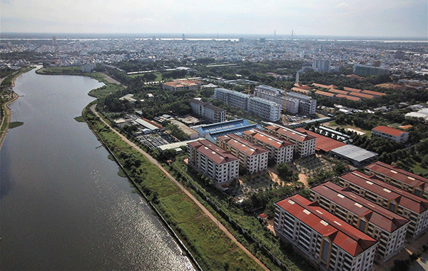 Ðô thị trung tâm quận Ninh Kiều ngày càng phát triển.