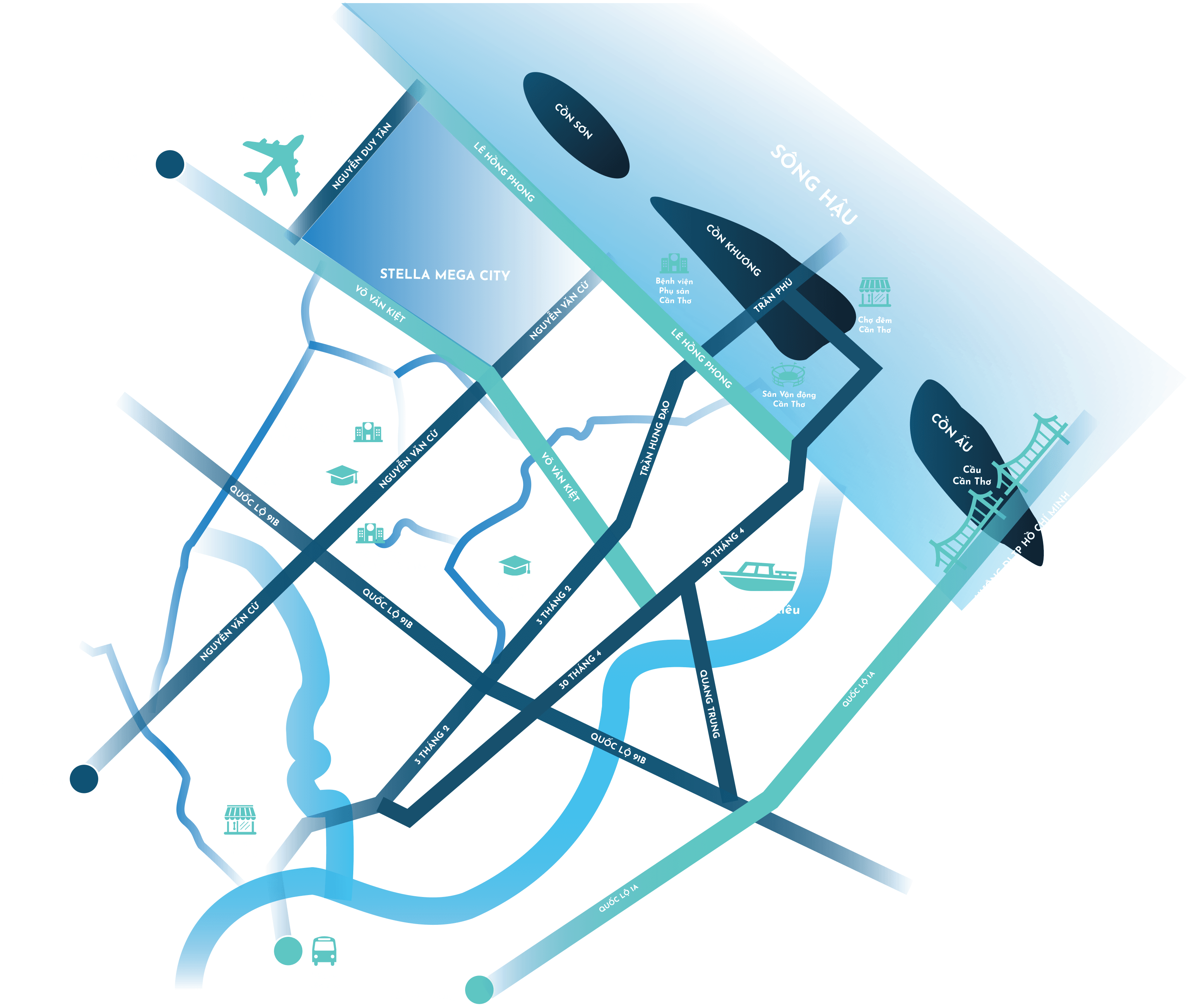 Vị trí dự án Stella Mega City