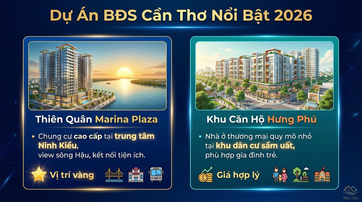 Infographic: dự án bất động sản cần thơ nổi bật 2026
